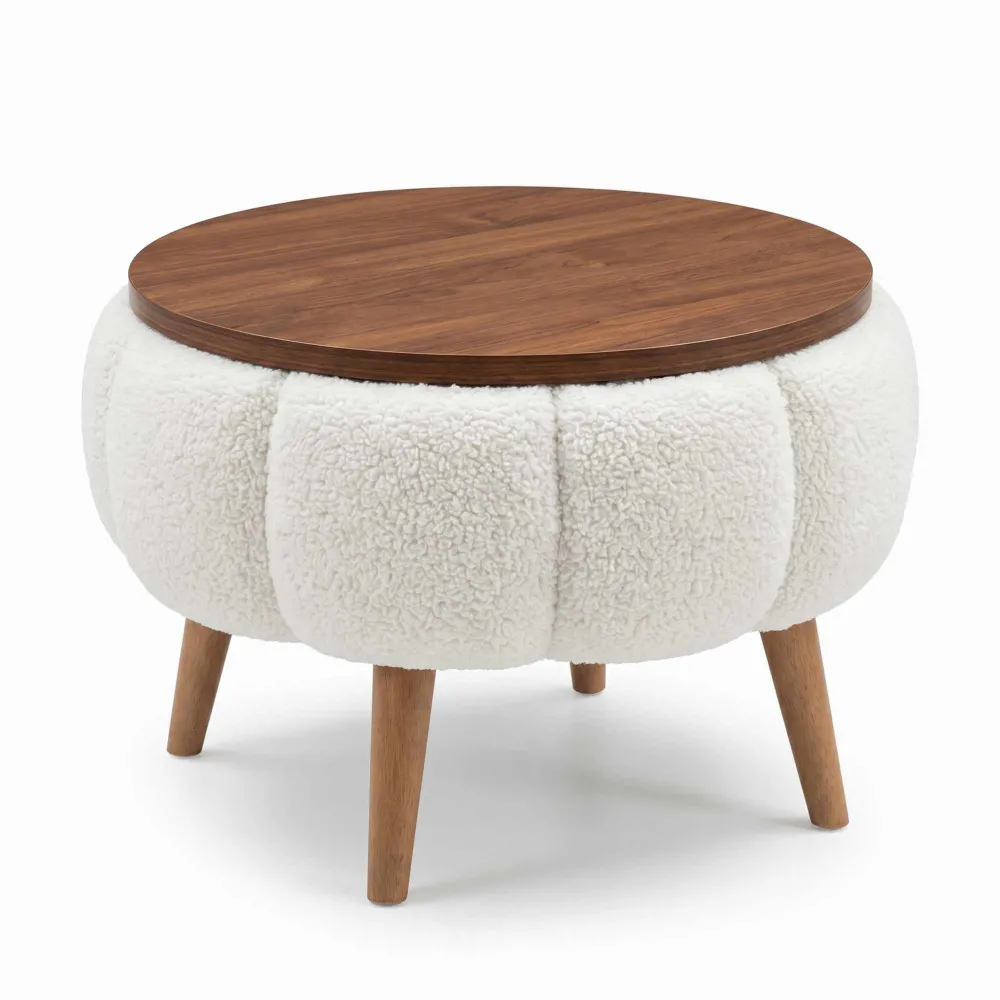 Măsuță laterală Atelier Del Sofa Papatya, Alb