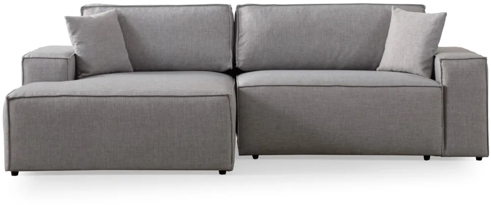 Colțar extensibil Atelier Del Sofa Pırlo Corner Left, Gri deschis