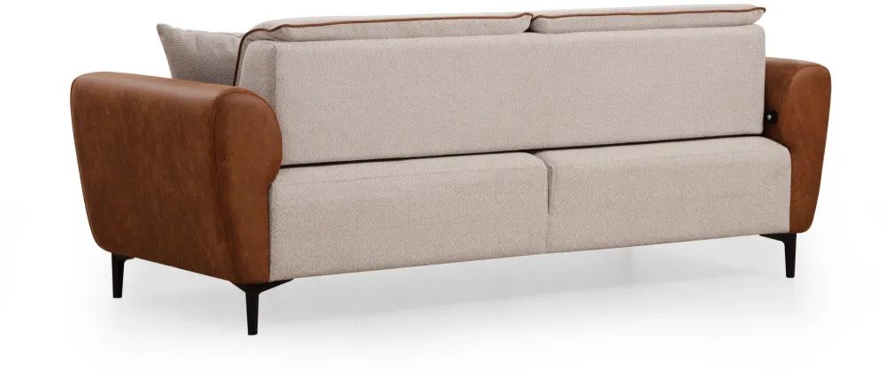 Canapea extensibilă 3 locuri Atelier Del Sofa Aren, Bej / scorțișoară