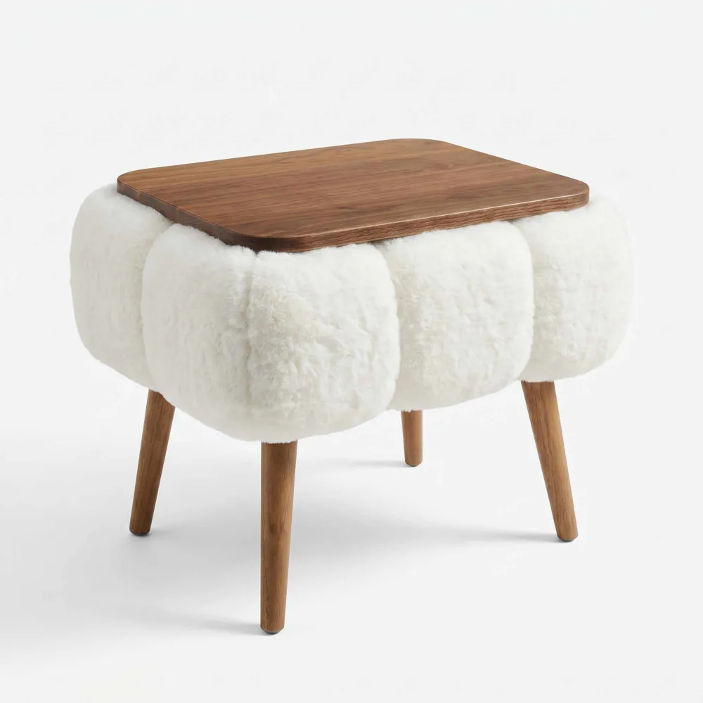 Măsuță laterală Atelier Del Sofa Papatya 35x45, Alb