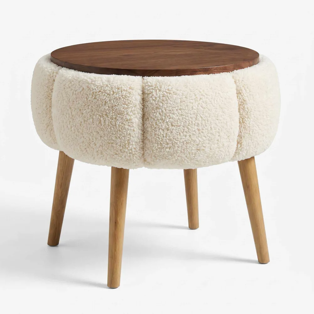 Măsuță laterală Atelier Del Sofa Papatya, Crem