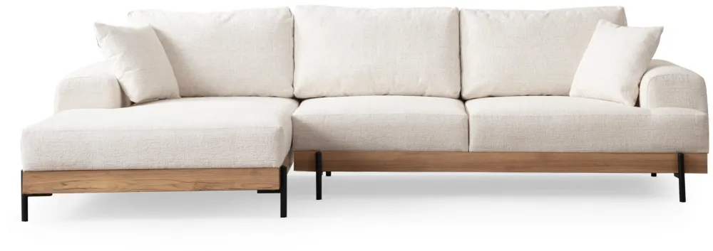 Colțar Atelier Del Sofa Eti Oak Left, Alb