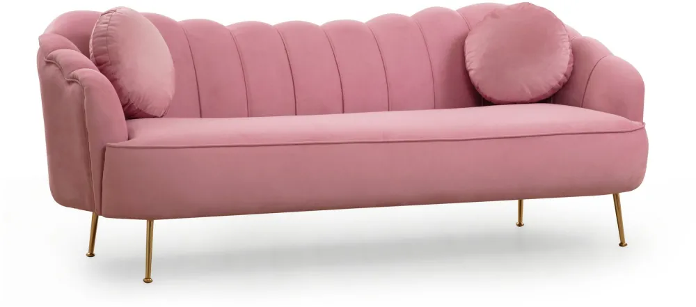 Canapea 3 locuri Atelier Del Sofa Istiridye - Rose, roz prăfuit