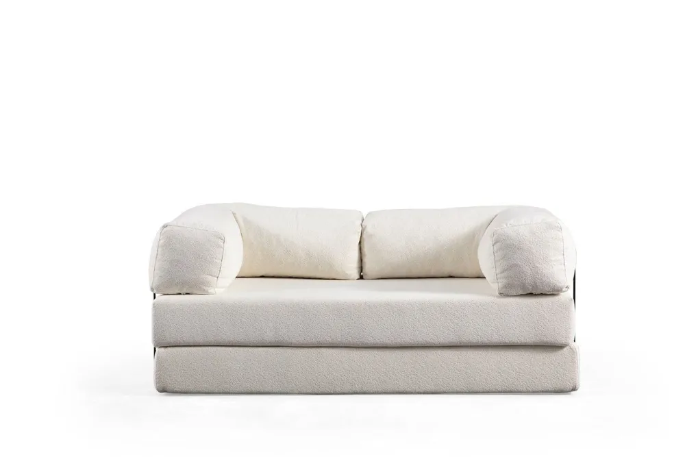 Canapea extensibilă 2 locuri Atelier Del Sofa Via Con, Alb