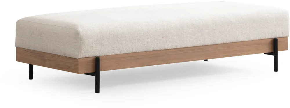 Puf Atelier Del Sofa Eti Oak Pouffe, Alb