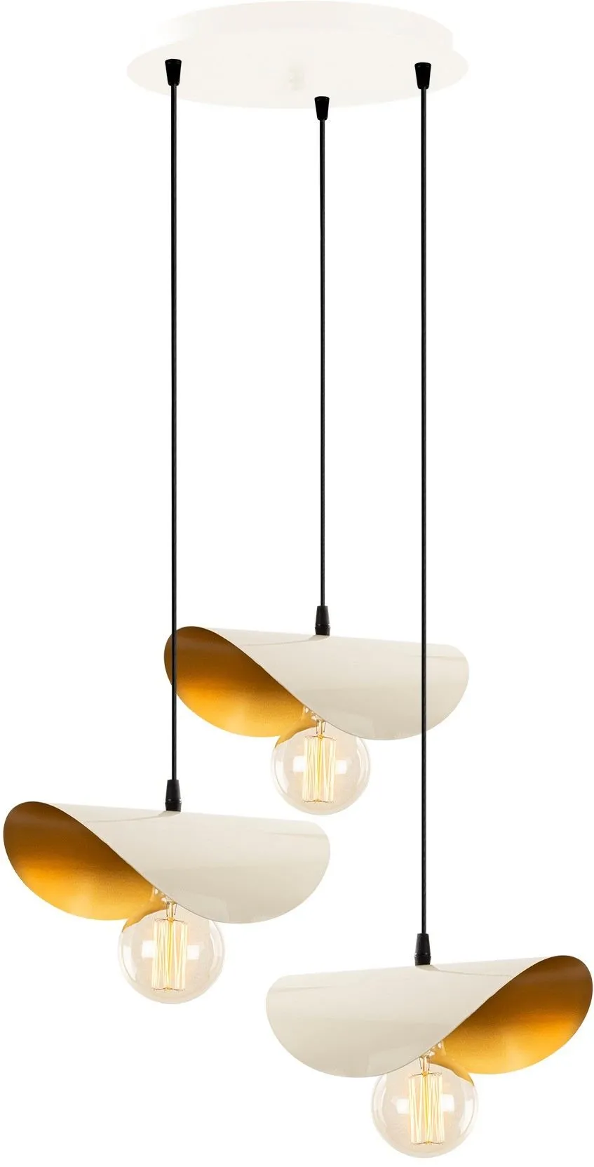 Lustră Opviq Sivani - MR - 964, Alb / Auriu