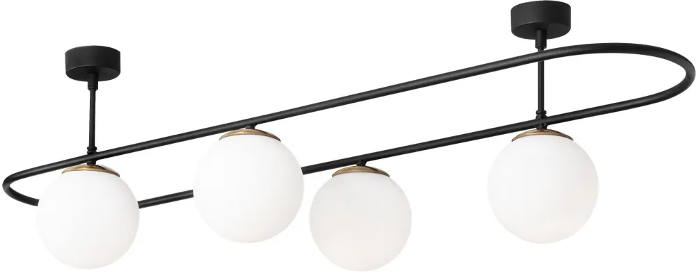 Lustră Opviq Abaküs - 4891, Negru / Alb