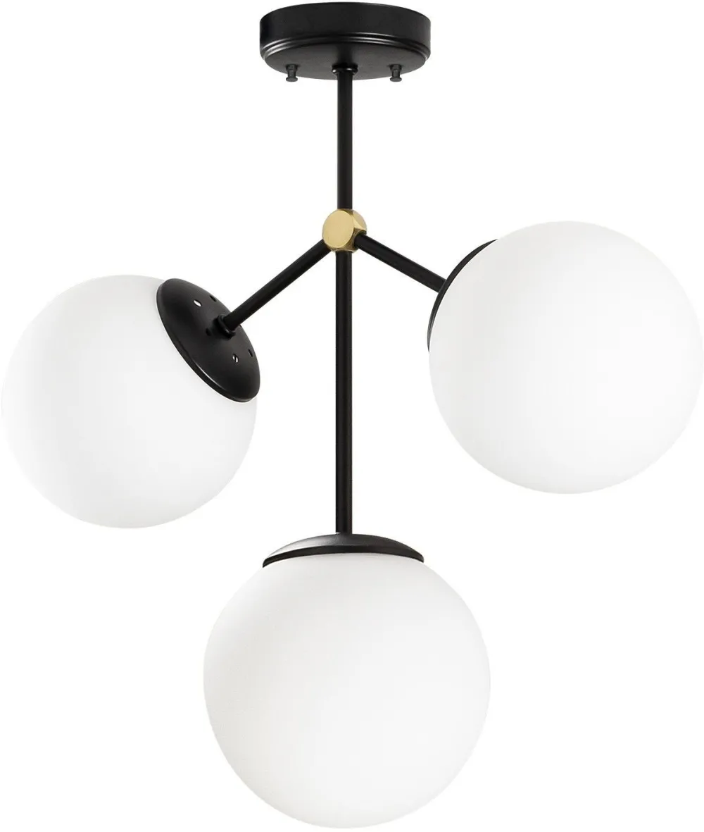 Lustră Opviq Damar - 6336, Negru / Alb