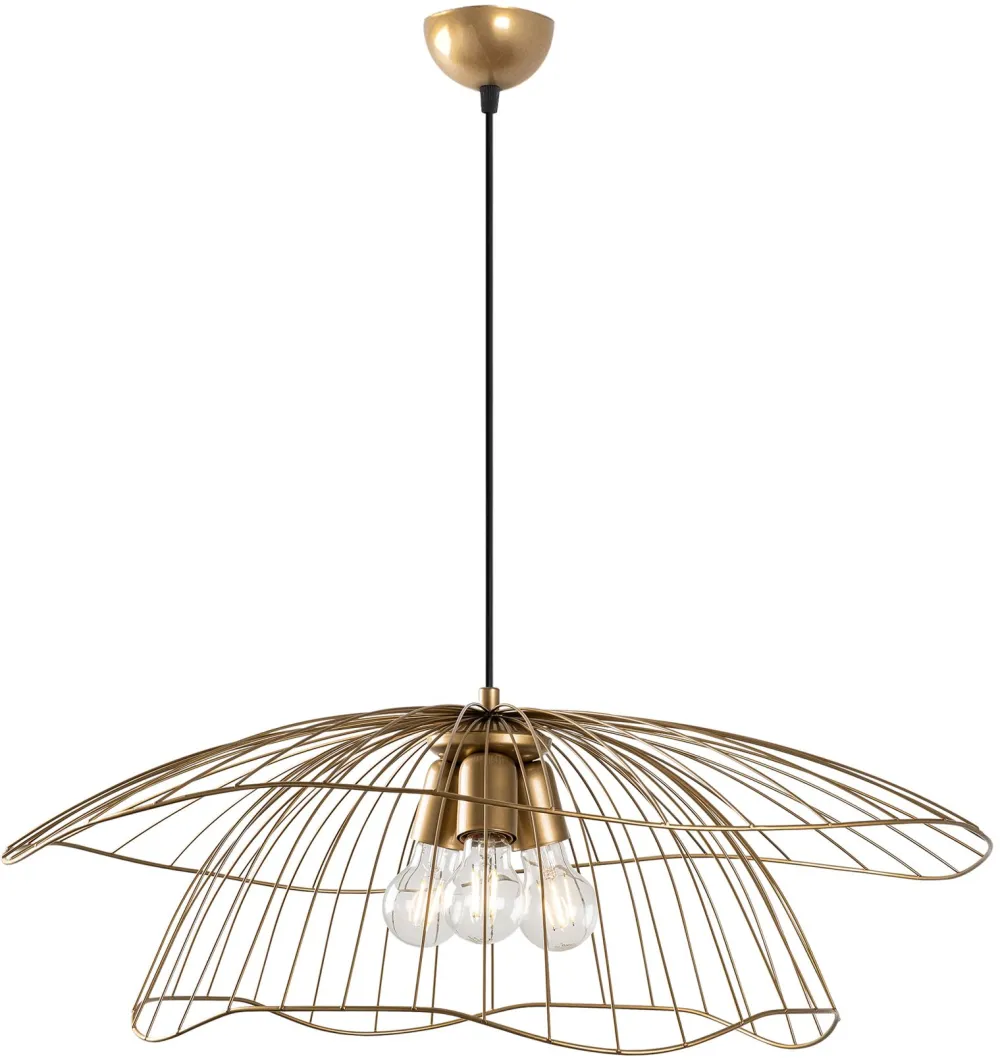 Lustră Opviq Mantar - 6503 - 3 - Xl, Auriu