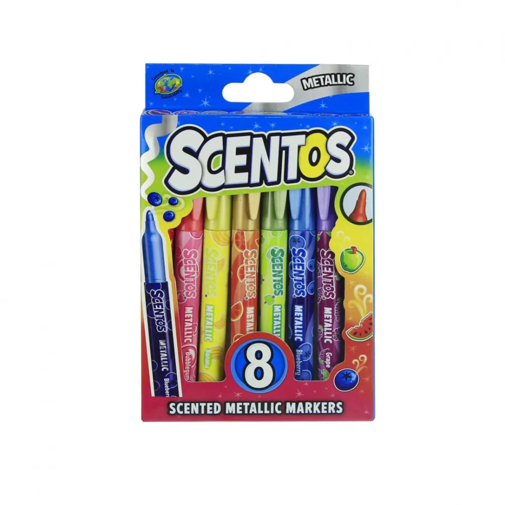 SET 8 MARKERE PARFUMATE, METAL., SCENTOS
