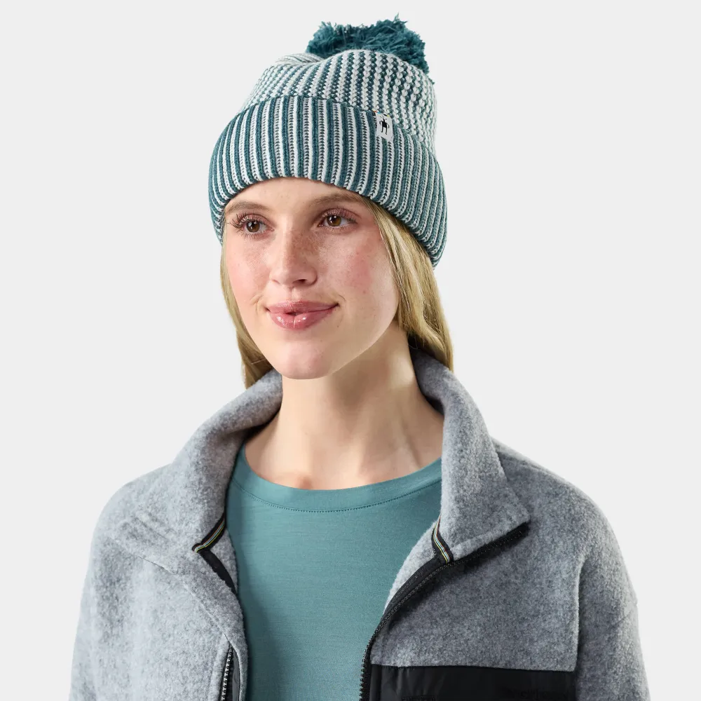 Smartwool - caciula - Summit Knit Pom Beanie W - Dusty Teal - OS