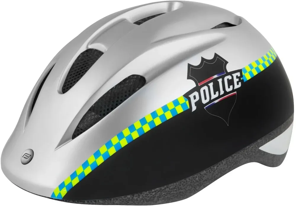 Force - Casca copii - Fun Police - negru/argintiu - M