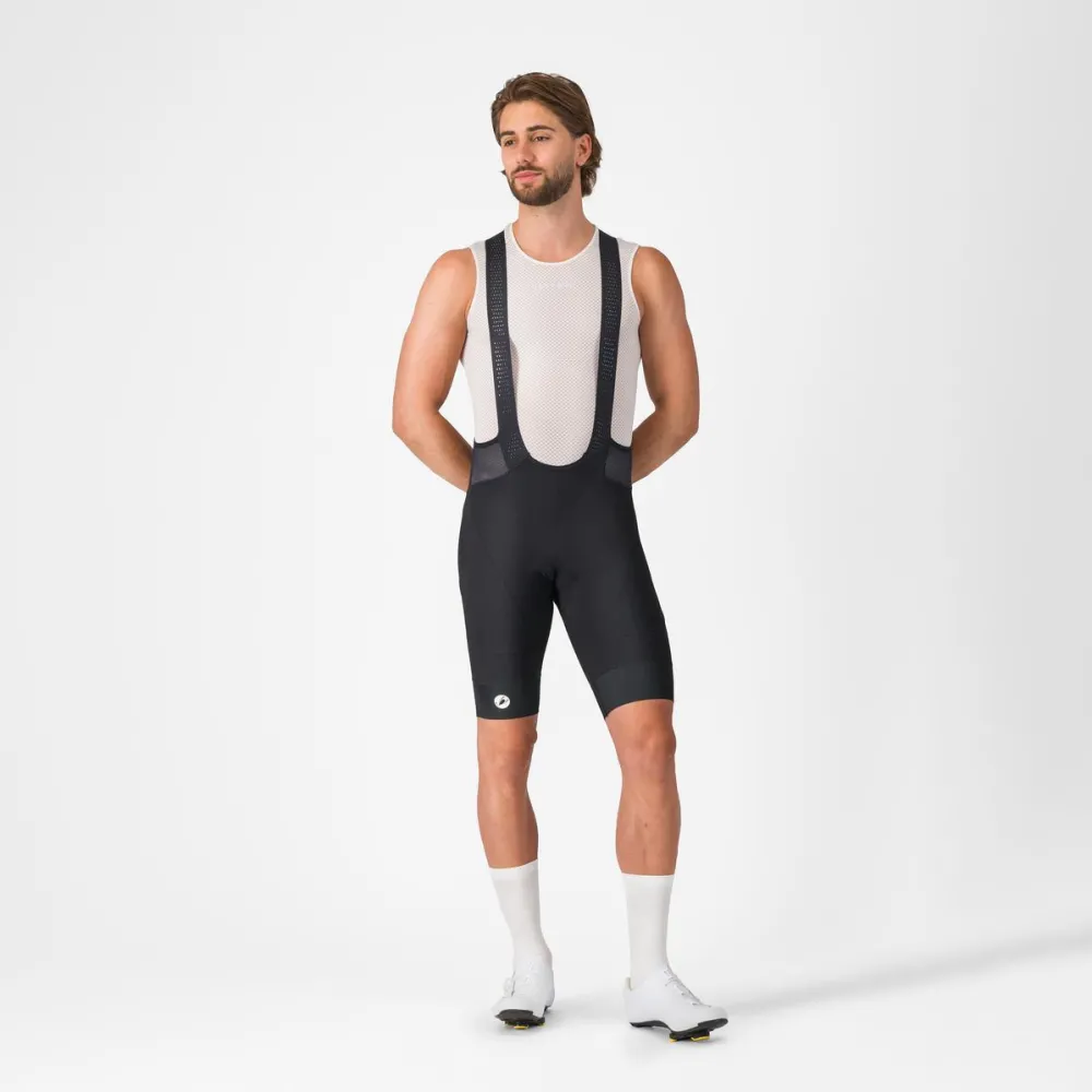 Castelli - pantaloni ciclism scurti cu bretele - Endurance 4 Bibshort - negru - 3XL