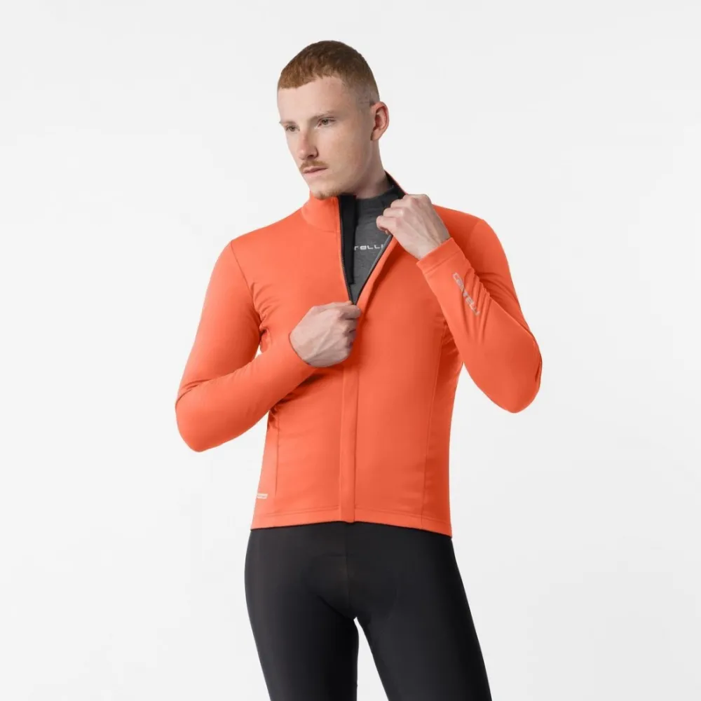 Castelli - jacheta ciclism iarna - Salto 2 Jacket - rosu portocaliu - L