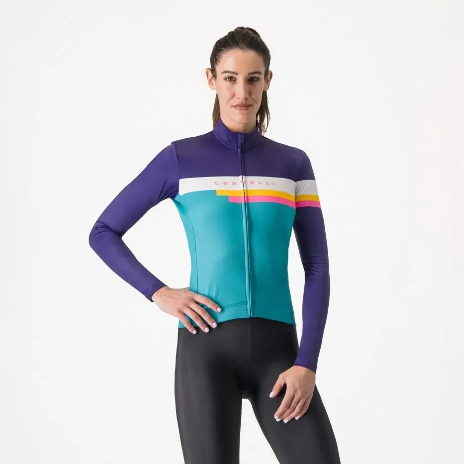 Castelli - tricou maneca lunga W 12-18 gr C - Tornare - mov | bleu - L