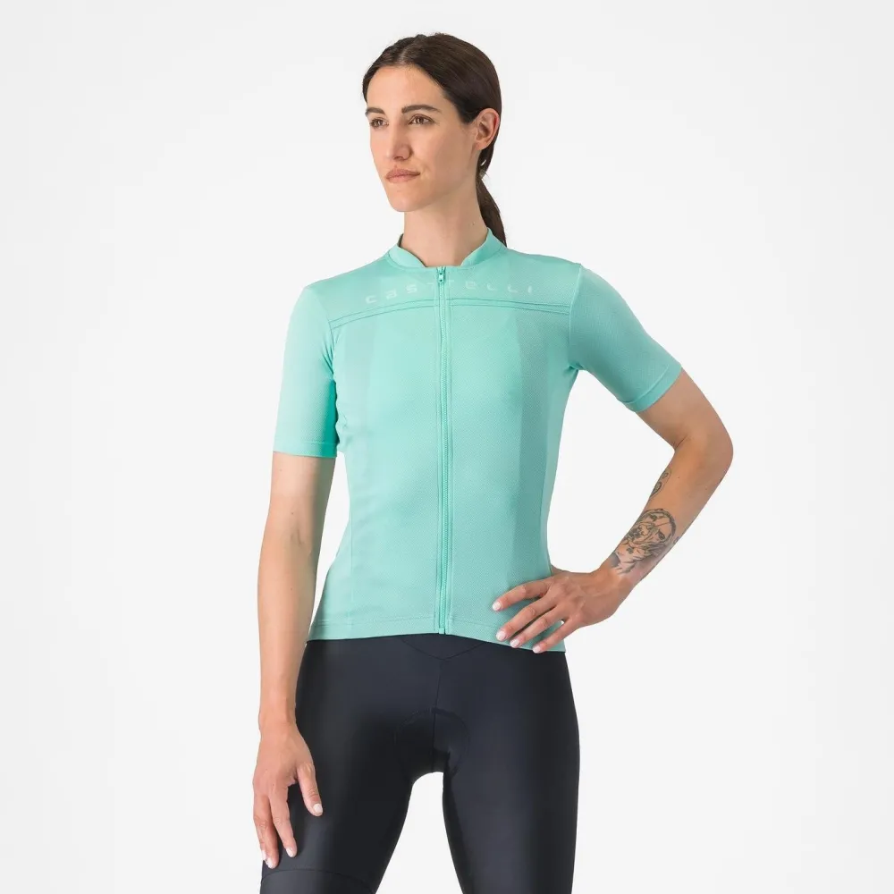 Castelli - tricou ciclism maneca scurta regular fit - Anima 4 W Jersey - albastru deschis - S