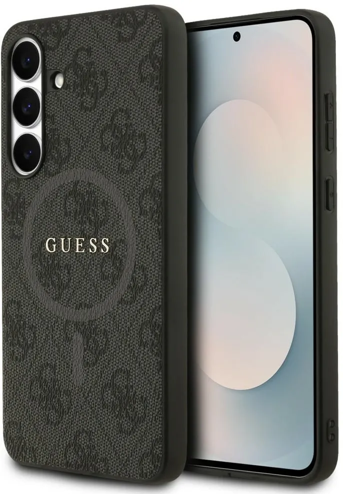 Guess 4G Ring Classic Logo MagSafe case for Samsung Galaxy S25 FE - black