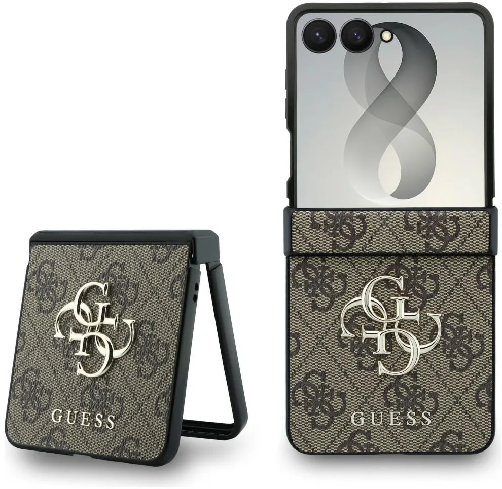Guess Big 4G Logo Case for Samsung Galaxy Z Flip 8 - Brown