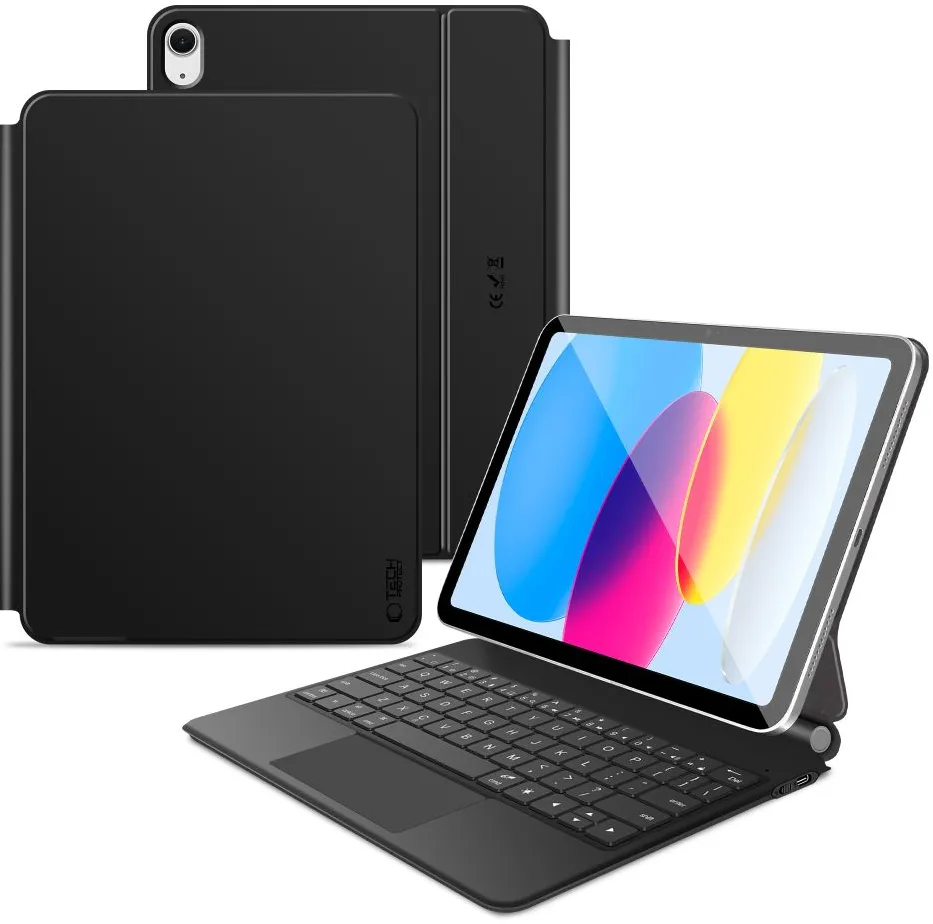 Tech-Protect Smartcase Magnetic with Keyboard for iPad 10.9” 2022 / iPad 11” 2025 - Black
