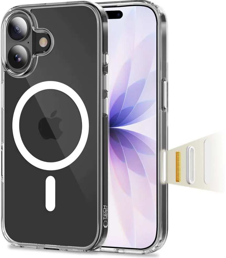 Tech-Protect Flexair Hybrid CC MagSafe Case for iPhone 17 - Clear
