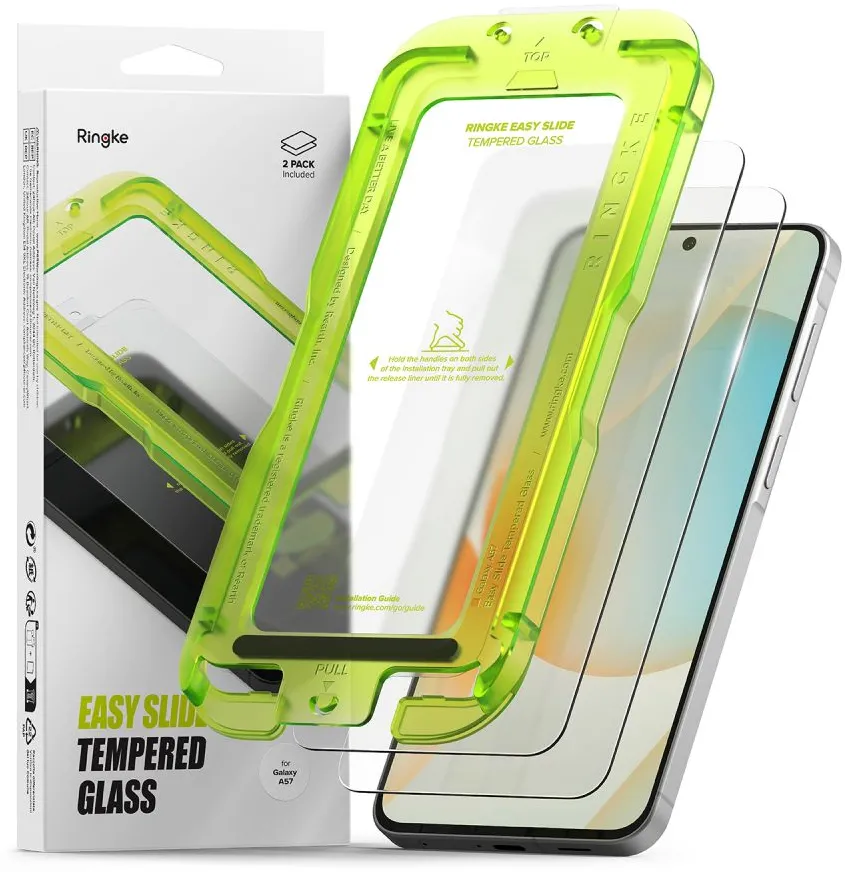 Ringke Easy Slide 2-pack Tempered Glass for Samsung Galaxy A57 5G