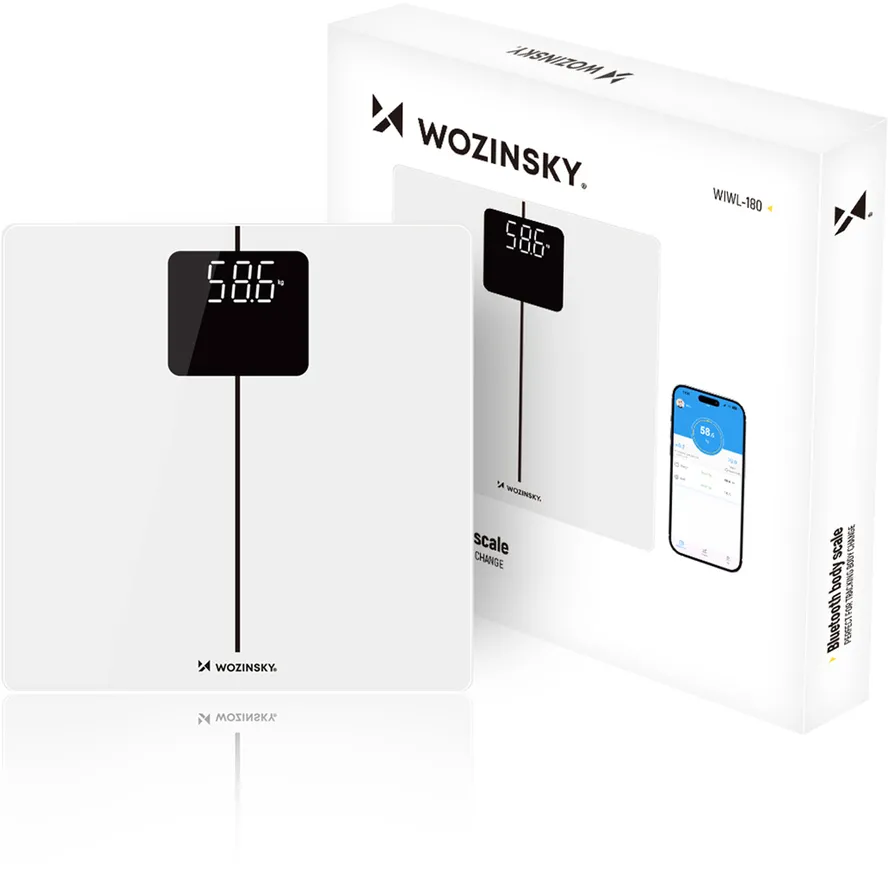 Wozinsky WIWL-180 Smart Bluetooth Bathroom Scale - White
