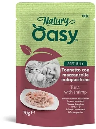 OASY Natury Soft Jelly Tuna with shrimp - wet cat food - 70g