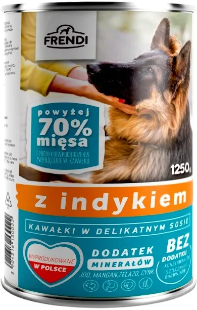 FRENDI with Turkey chunks in delicate sauce - wet dog food - 1250g