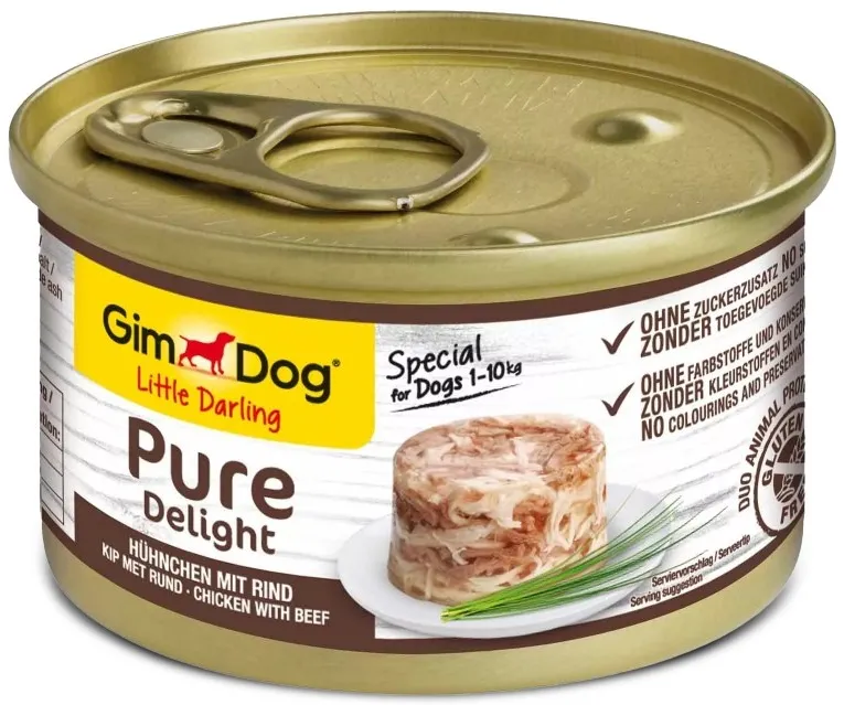 GIMDOG Little Darling Pure Delight Chicken with beef - wet dog food - 85g