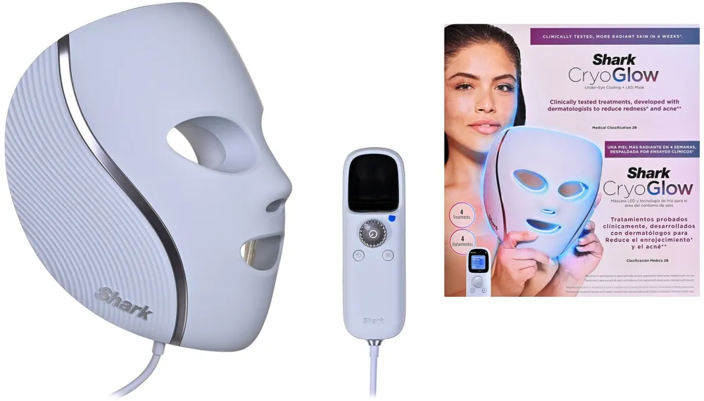 Shark CryoGlow FW312EU LED mask with eye area cooling