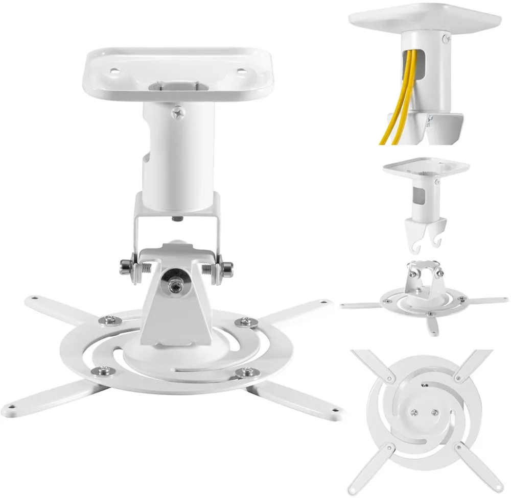 Maclean Ceiling Mount/Hanger for Projectors, Steel, 180–310 mm, up to 15 kg, MC-208 W