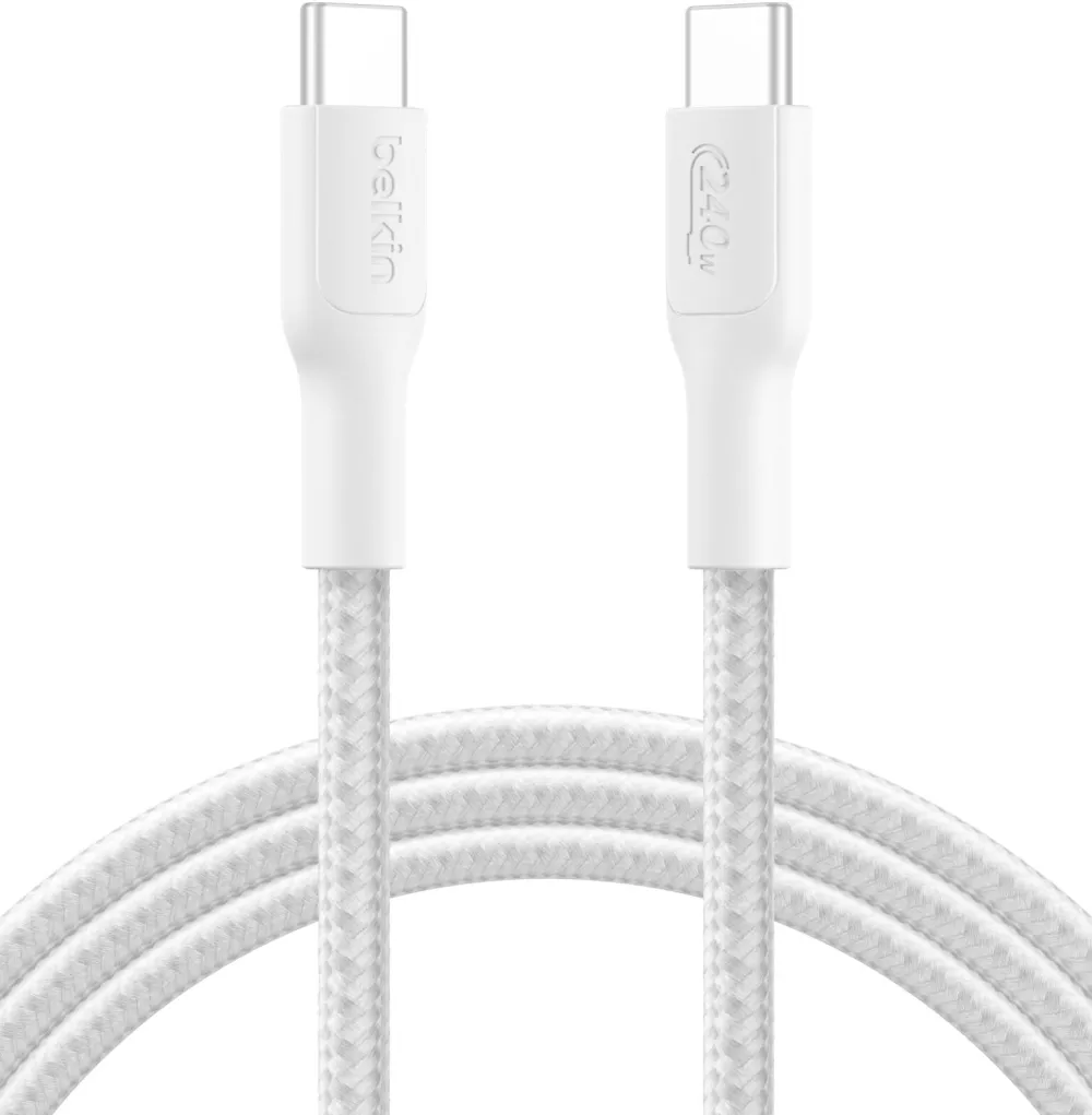 Cablu date USB-C BELKIN CAB025HQ2MWH 240W 2 m alb