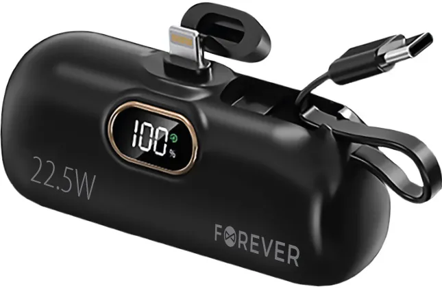 Forever mini power bank MTB-100 22.5W 5000 mAh Lightning black