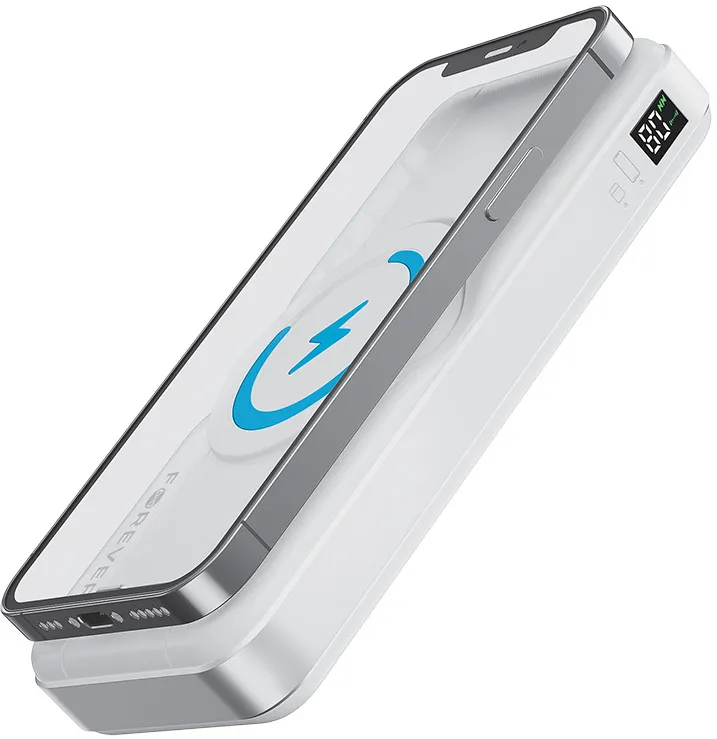Forever wireless power bank MATB-300 10000 mAh magnetic 3in1 white