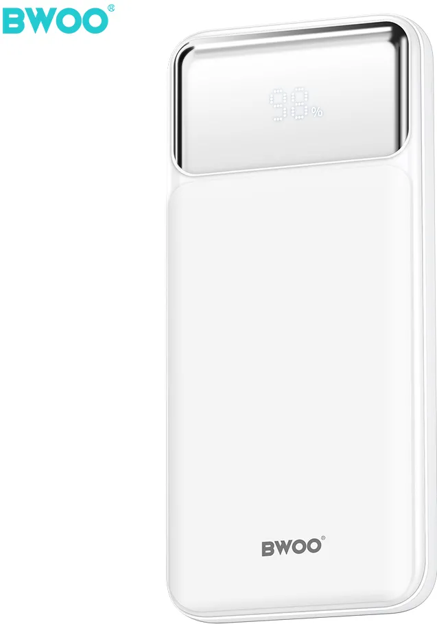 BWOO Ultra thin 22,5W 10000 mAh power bank, white