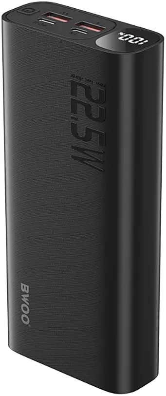 BWOO 22,5W 20000 mAh power bank with LCD screen, black