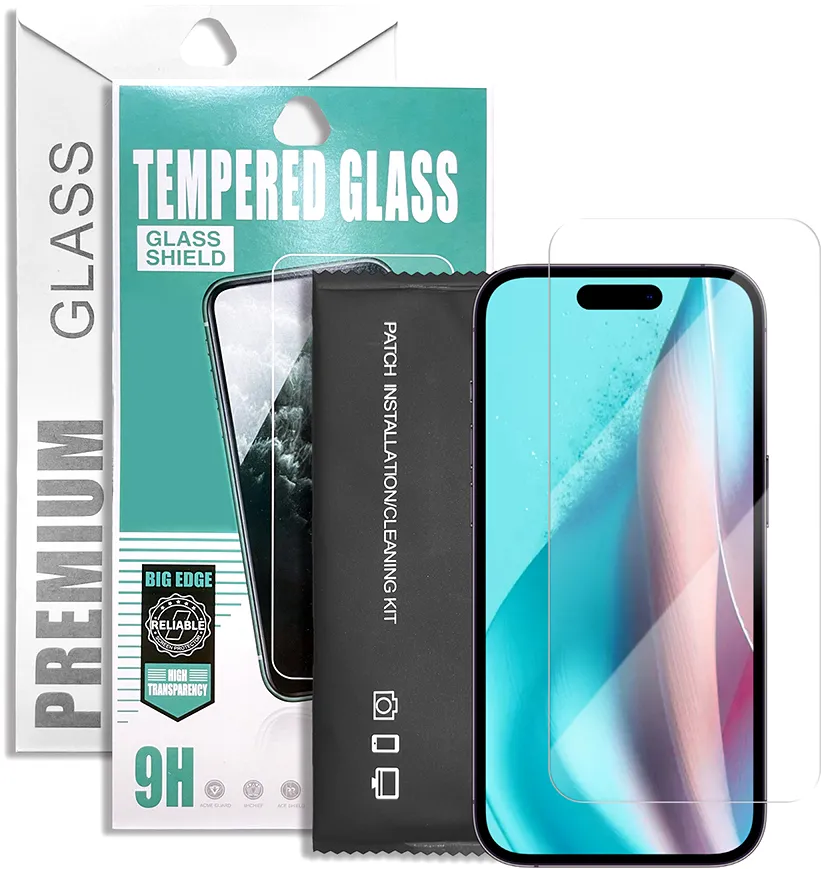 Tempered glass 2,5D Premium for iPhone 13 / 13 Pro 6,1" / 14 / 16e / 17e 6,1"