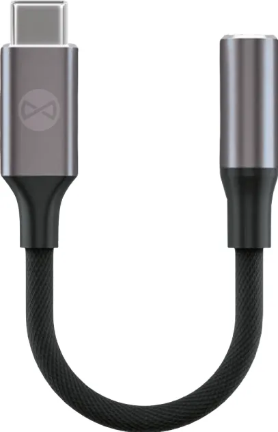 Forever adapter audio AJC-01 jack 3,5 mm - USB-C black