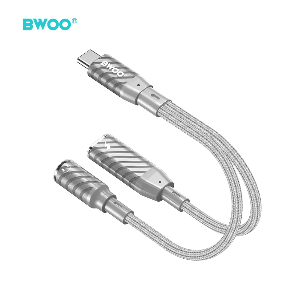 BWOO 2 in 1 Adapter Type C to Type C /3.5MM Jack BZ67