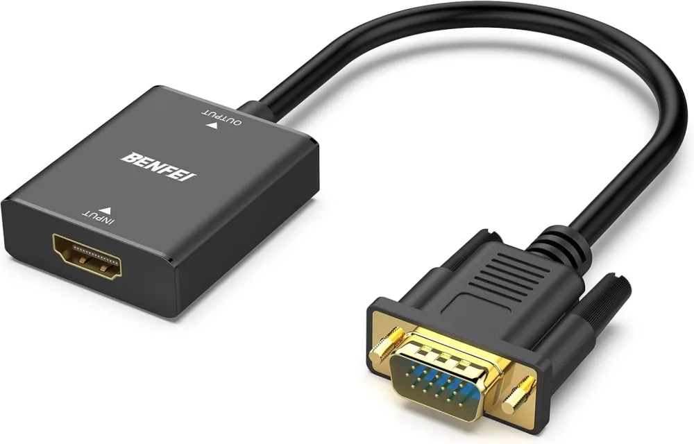 BENFEI adapter HDMI to VGA unidirectional with audio jack 3.5mm black