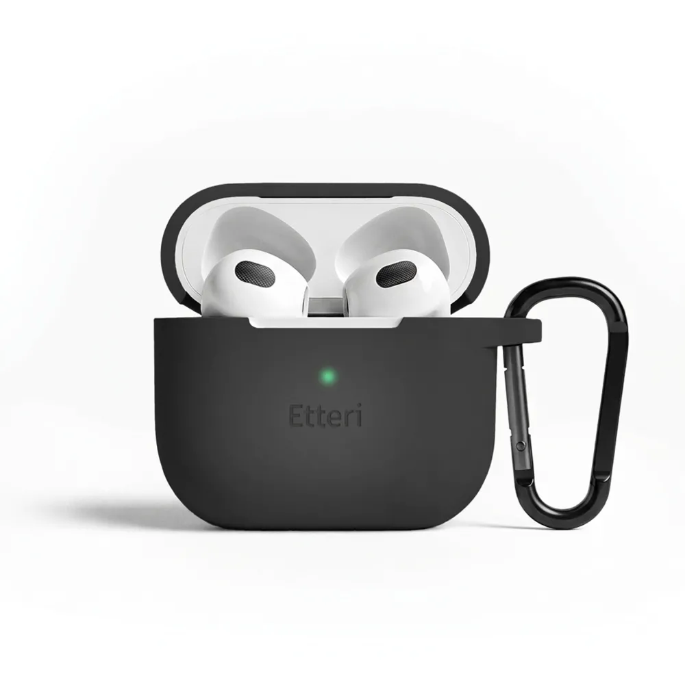 Etteri silicone case for AirPods 3 black