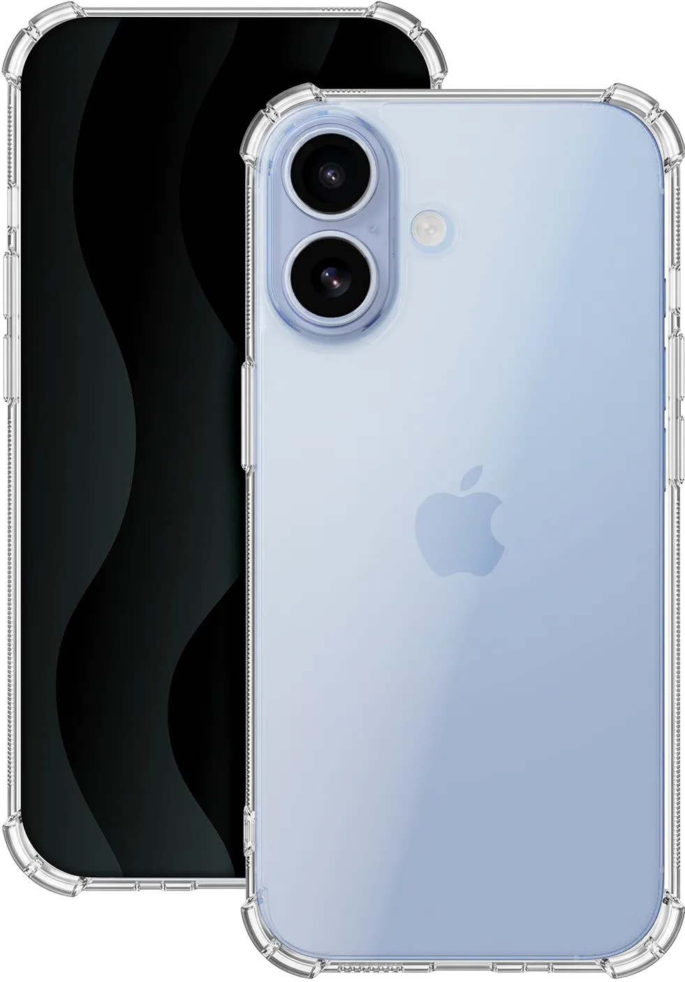 Anti Shock 1,5 mm case for iPhone 17 6,3" / iPhone 18 6,3" transparent camera protection
