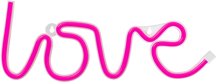 Neon LED Light LOVE pink Bat + USB FLNE05 Forever Light