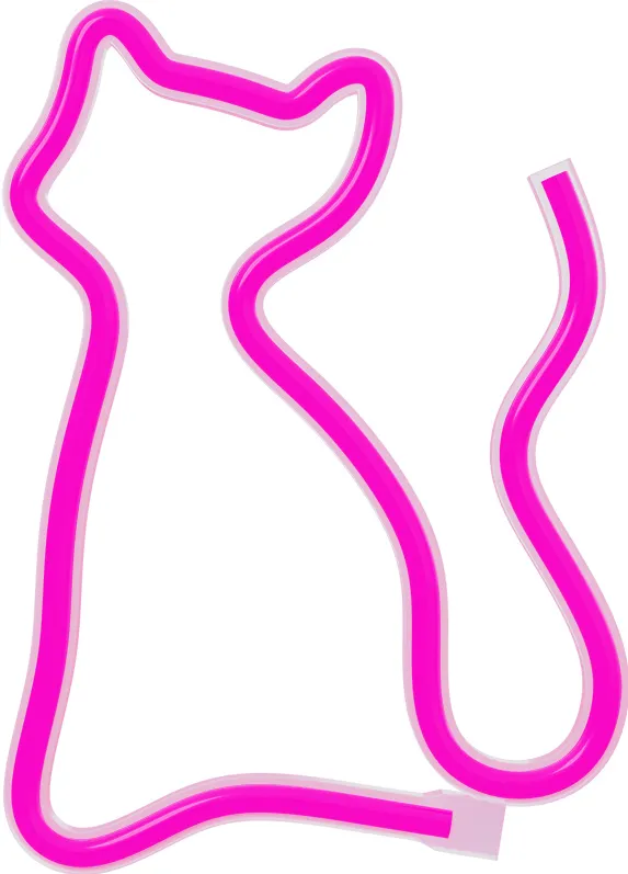 Neon LED Light CAT pink Bat + USB FLNE04 Forever Light