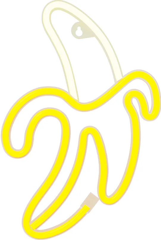 Neon LED Light BANANA white yellow Bat + USB FLNE10 Forever Light