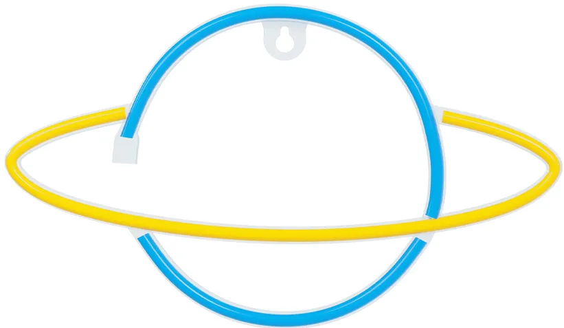 Neon LED Light SATURN yellow blue Bat + USB FLNE11 Forever Light