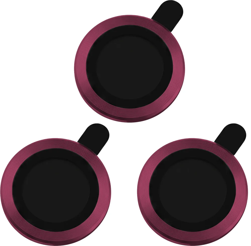 Set of lens glasses for iPhone 18 Pro Max dark cherry