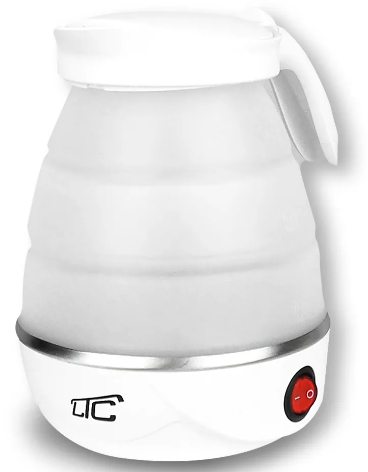 Foldable silicone mini tourist kettle white 220-240V/50Hz 0,6L LTC