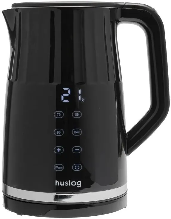 Huslog grooved kettle with touch panel black 1,7L 2200W