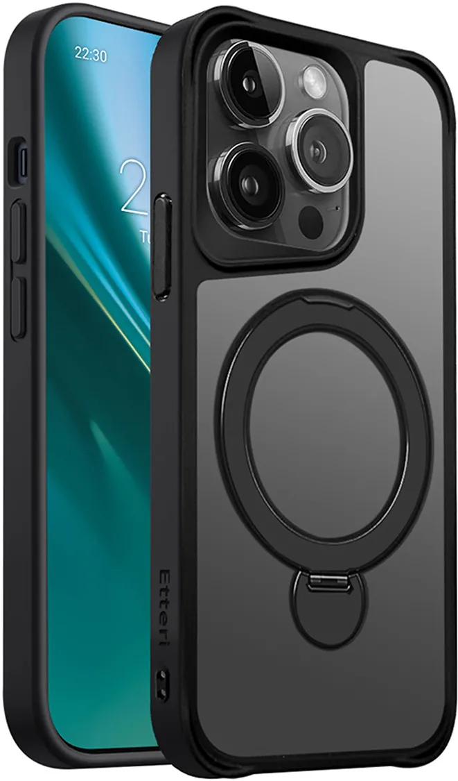 Etteri Matt Mag Ring case for iPhone 14 Pro 6,1" black